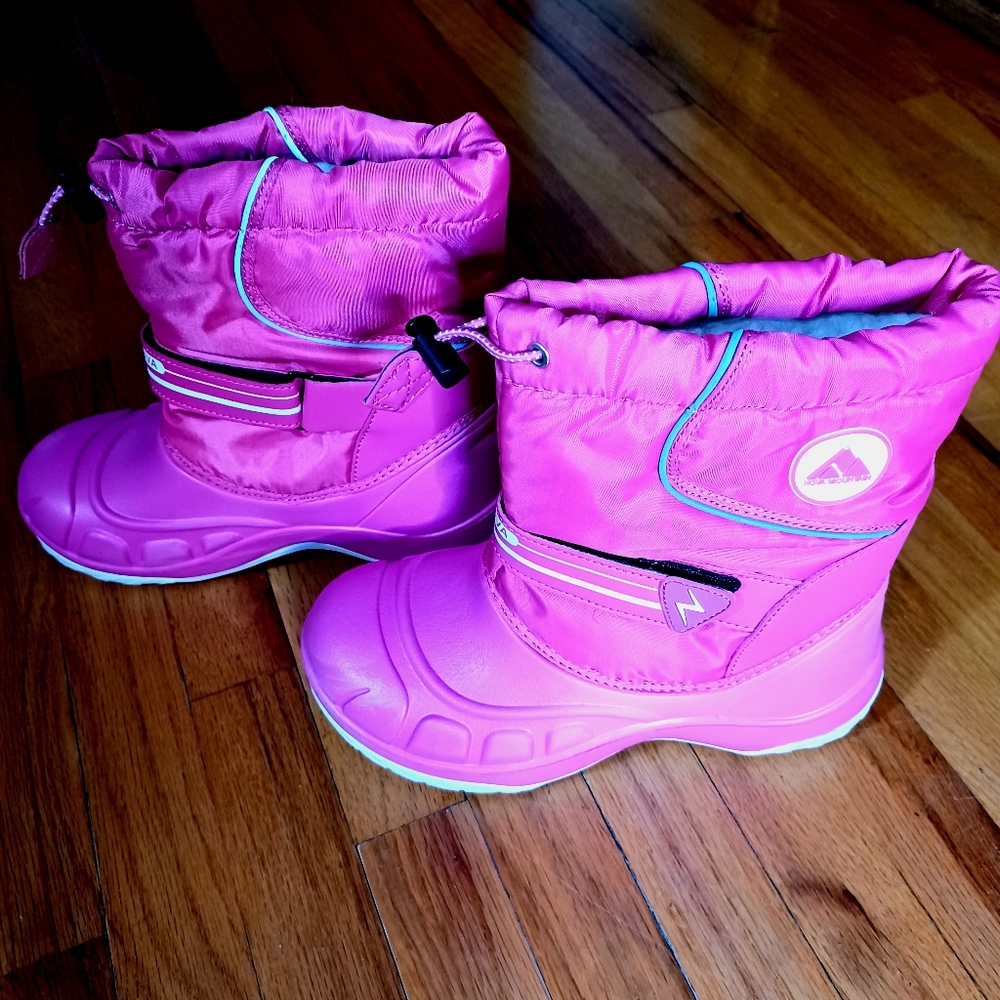 Barbie Pink Winter Snow Boots Nova Girls Weather boots Size 3.5  New - Picture 6 of 6